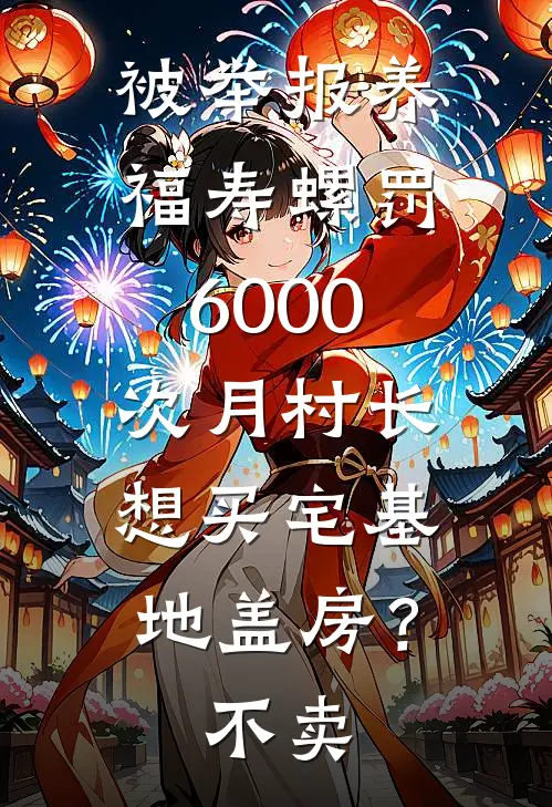 被举报养福寿螺罚6000，次月村长想买宅基地盖房？不卖