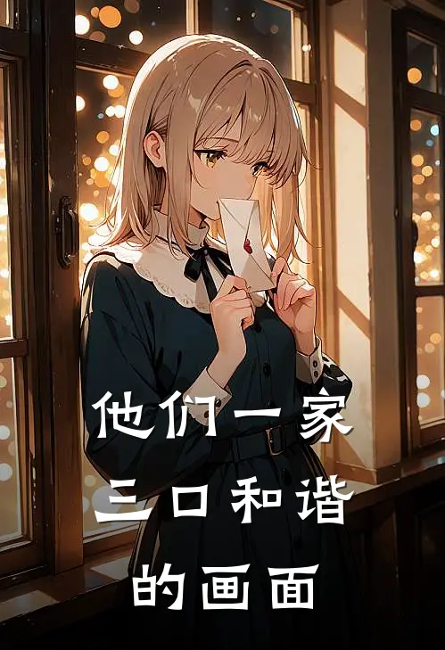 他们一家三口和谐的画面